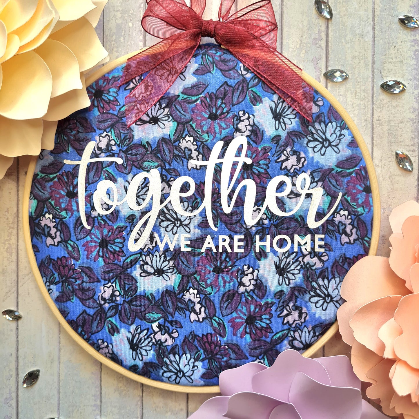 Vintage Liberty blue hanging hoop