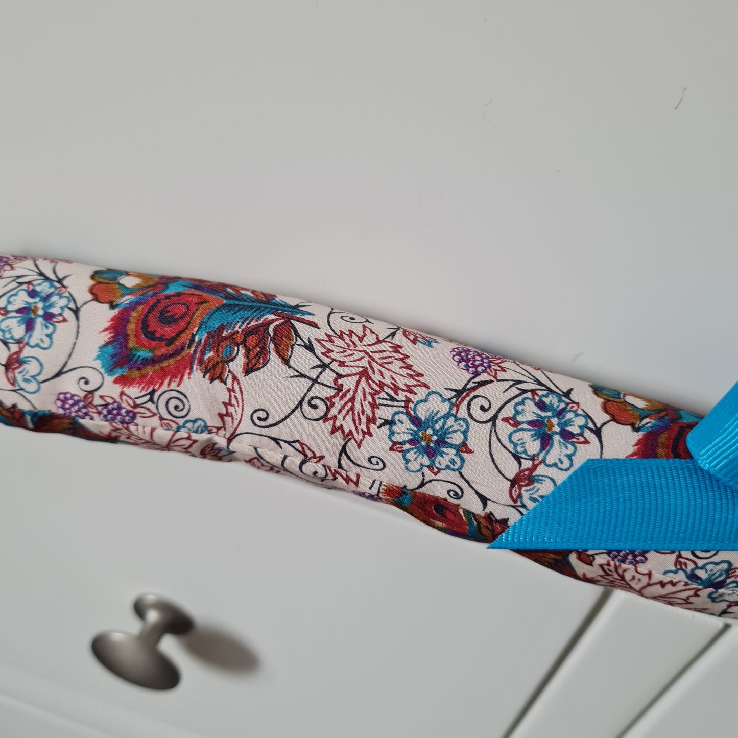 Vintage Liberty bronze peacock print padded clothes hanger