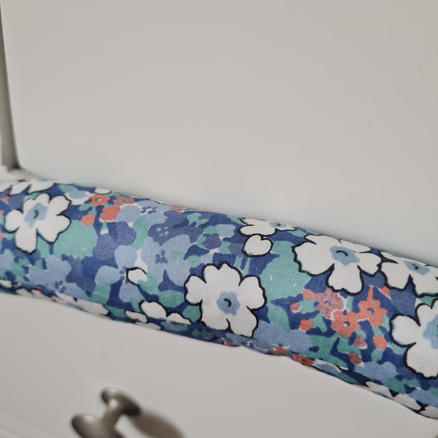 Vintage Liberty blue floral print padded clothes hanger