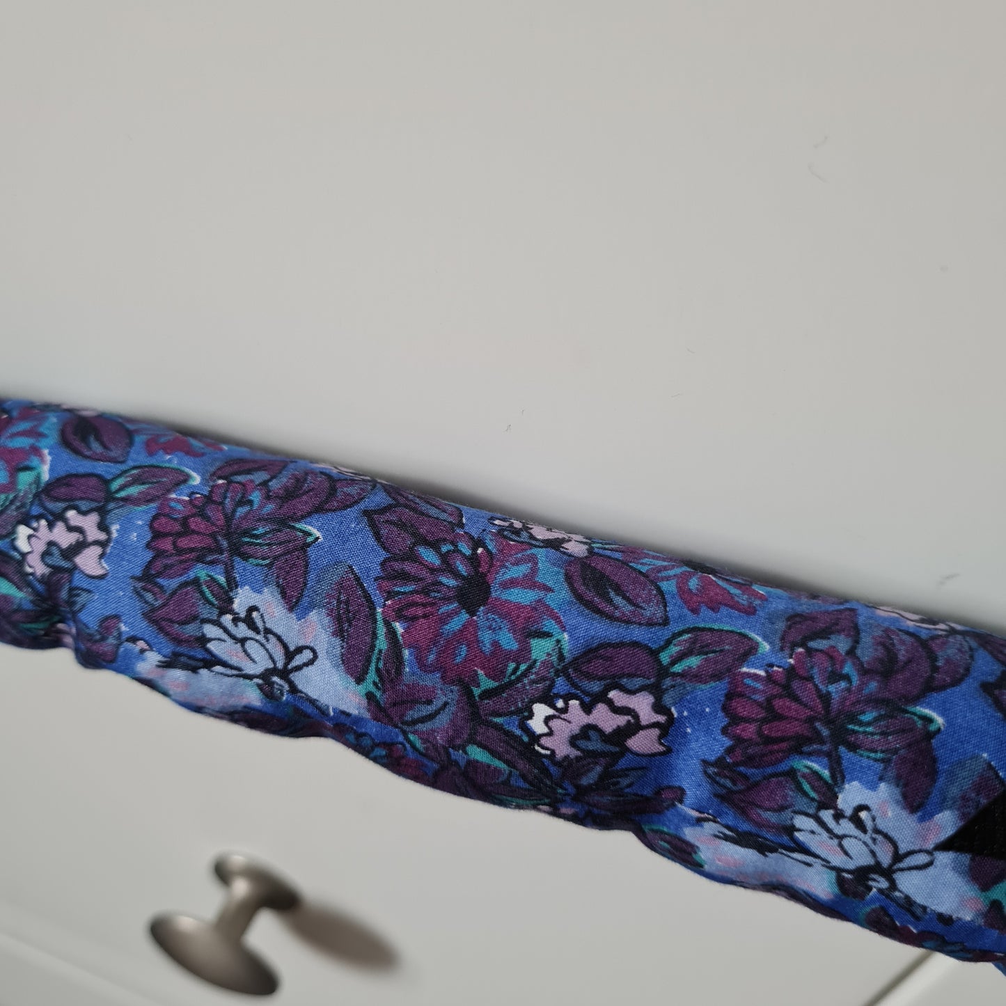 Vintage Liberty blue floral print padded clothes hanger