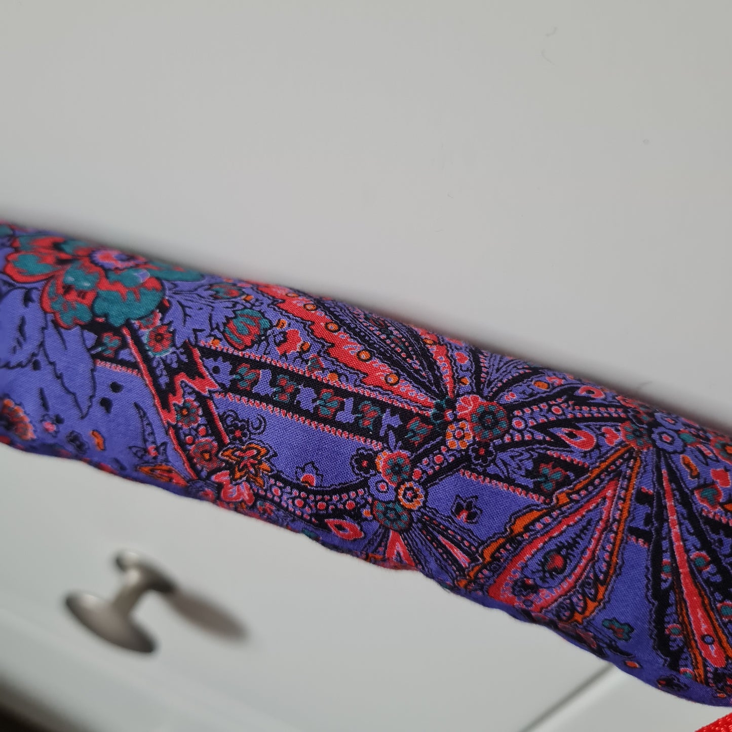 Vintage Liberty purple paisley print padded clothes hanger