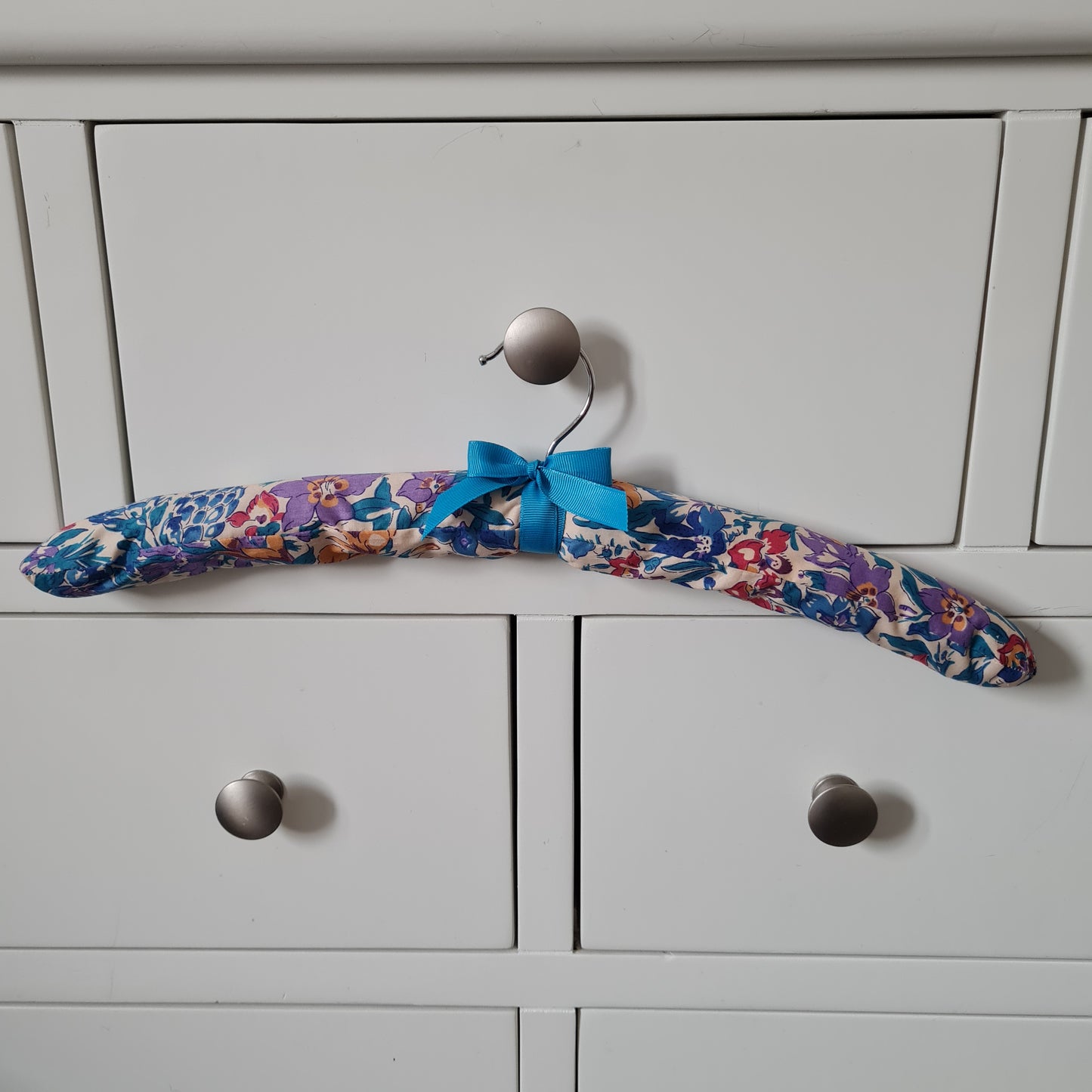 Vintage Liberty bold floral print padded clothes hanger