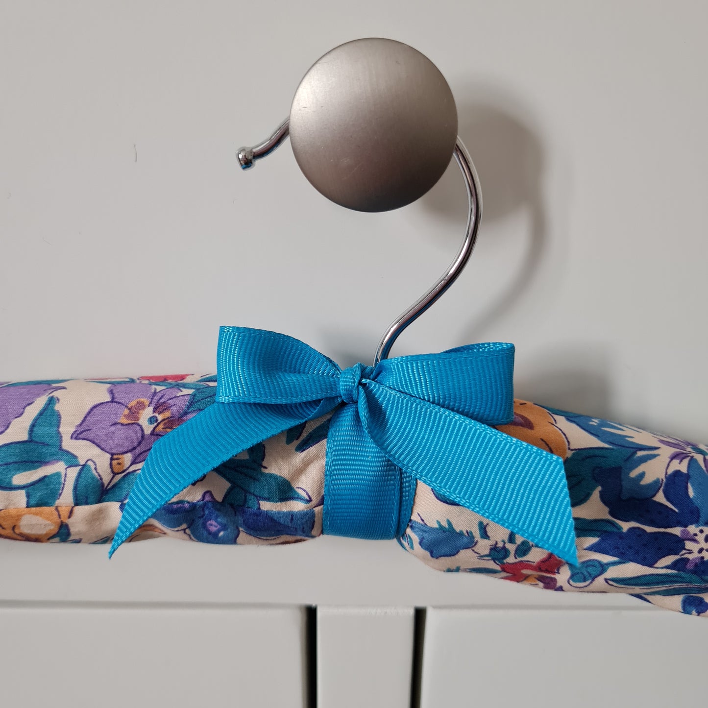 Vintage Liberty bold floral print padded clothes hanger
