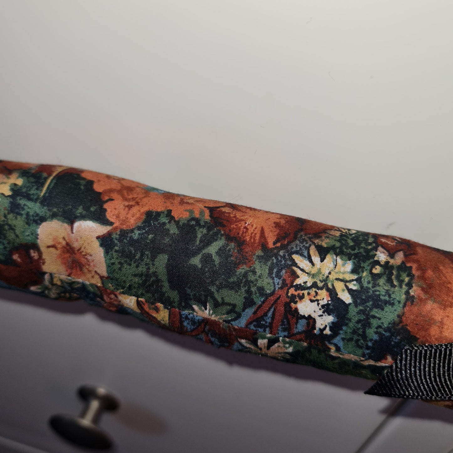 Vintage Liberty brown and peach watercolour print padded clothes hanger