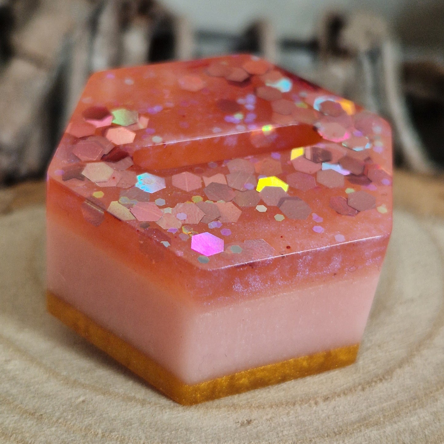 Resin Ring Holder - Strawberry Cheesecake Single Slot