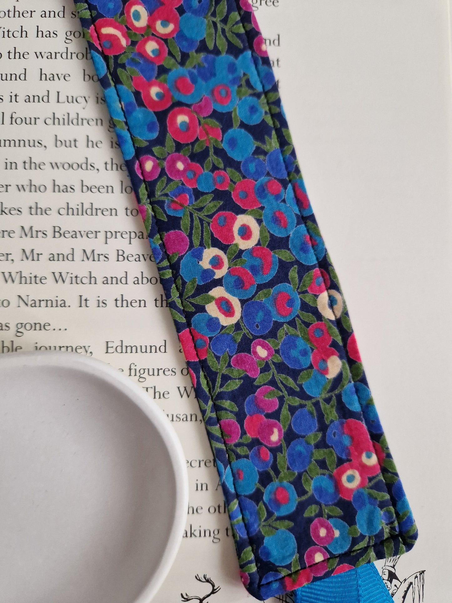 Vintage Liberty pink berry print bookmark