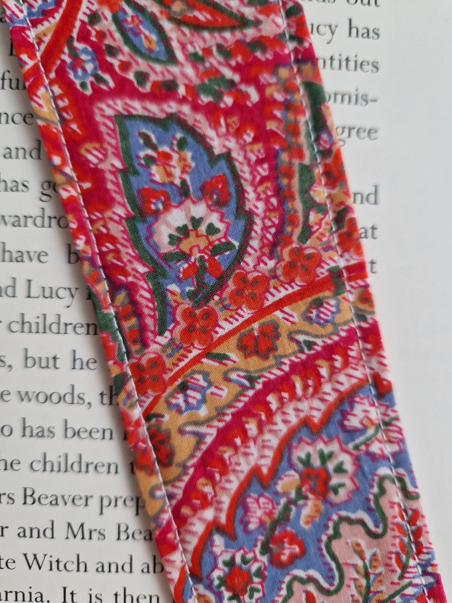 Vintage Liberty red paisley print bookmark