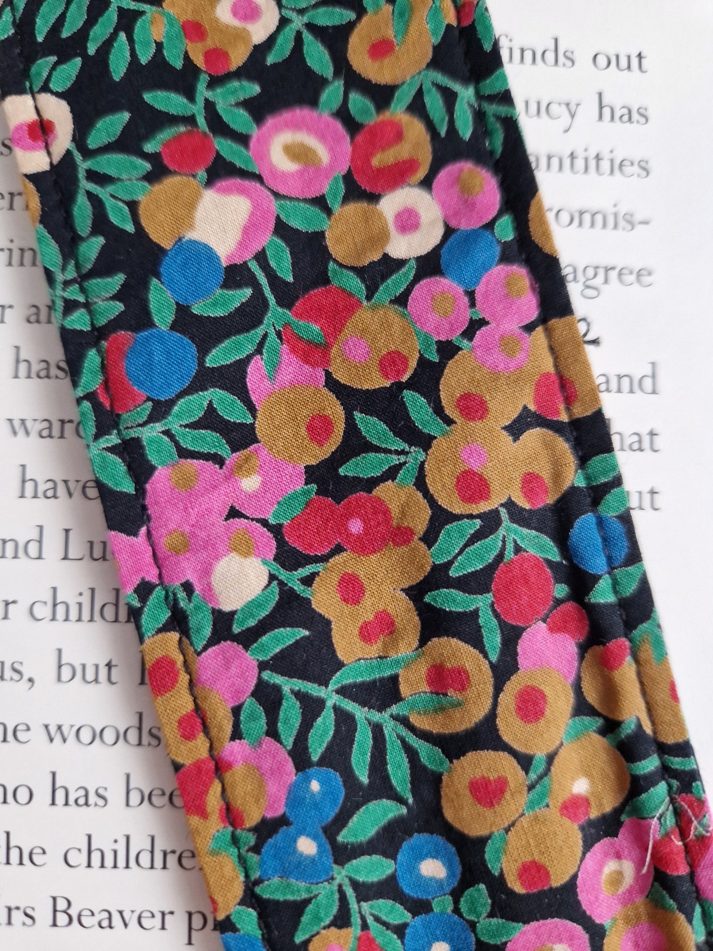 Vintage Liberty tan berry print bookmark