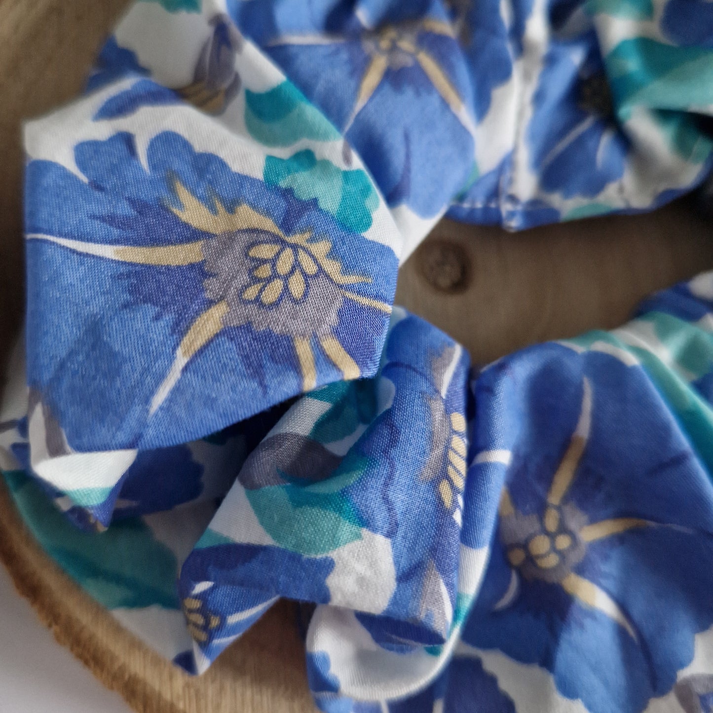 Vintage Liberty hair scrunchie - morning glory floral print