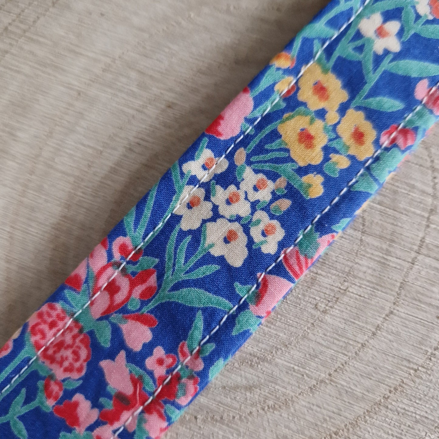 Vintage Liberty wrist keyring in summer floral print