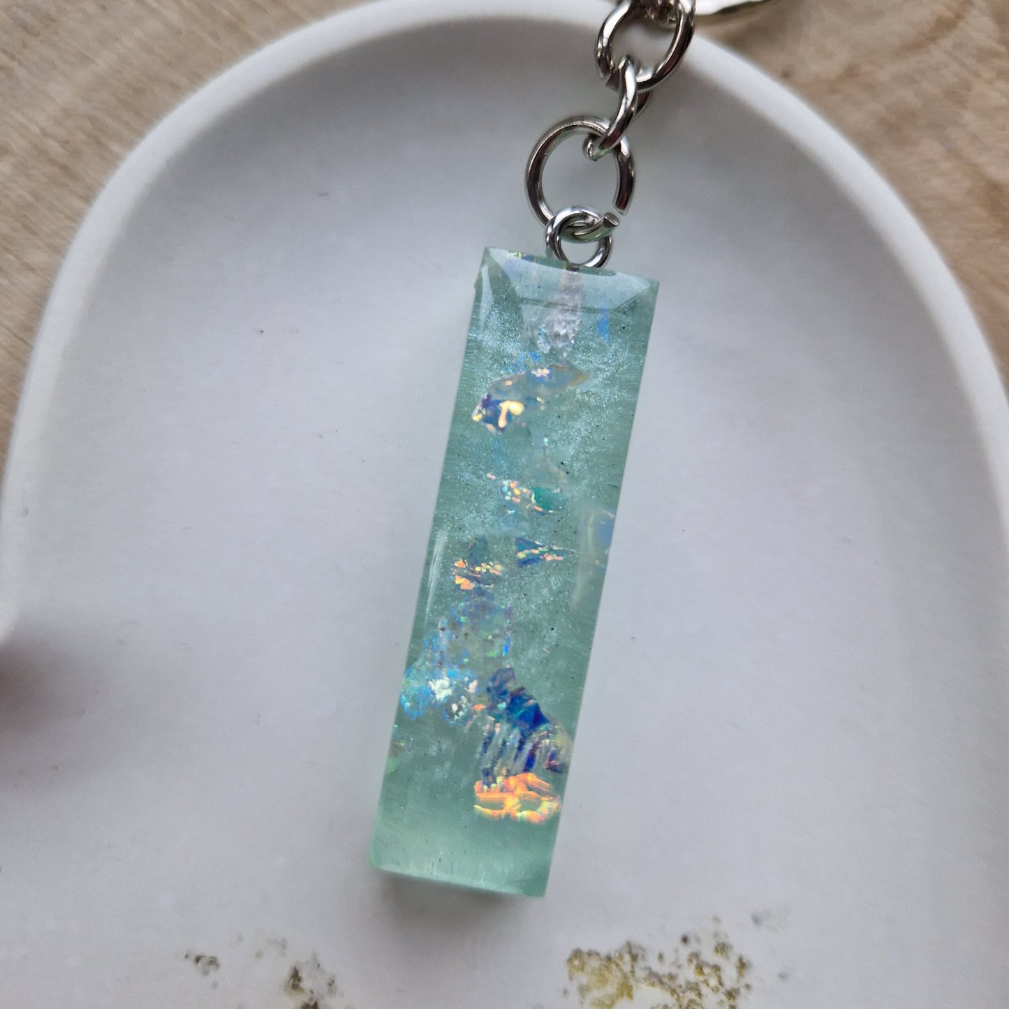 Resin Initial Keyring - Letter I