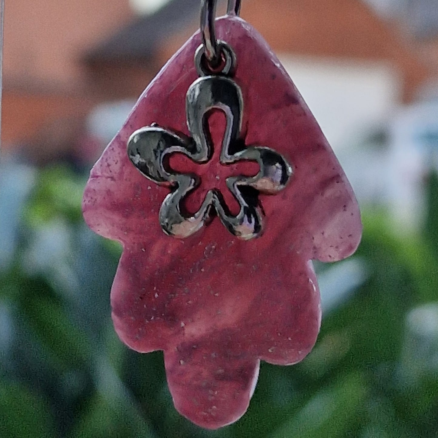 Clay Droplet Earrings - Florentina in Pale Pink