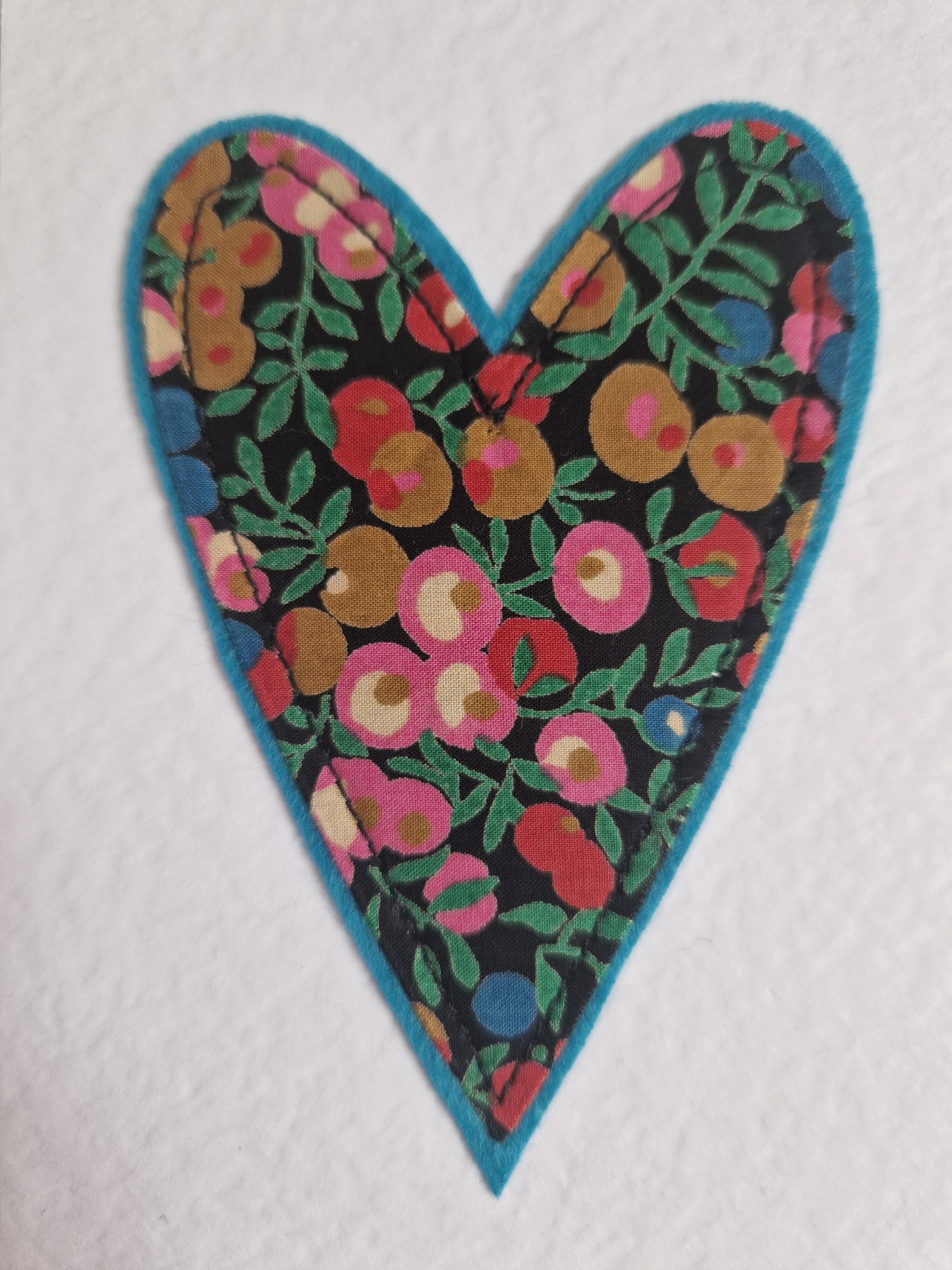 With love card with vintage Liberty heart decoration