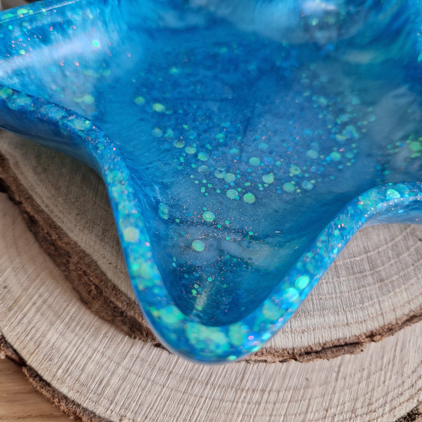 Turquoise resin star dish