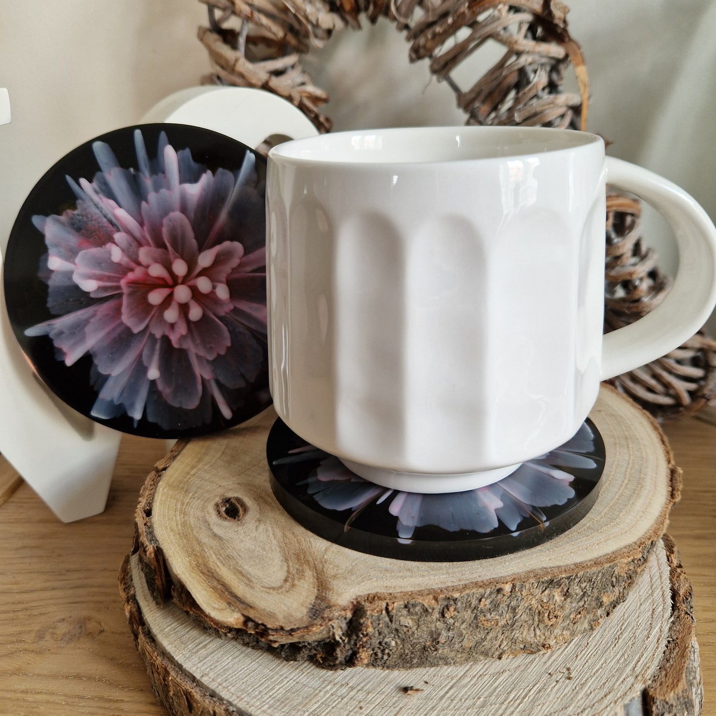 Bloom Coasters - Pair in Pink