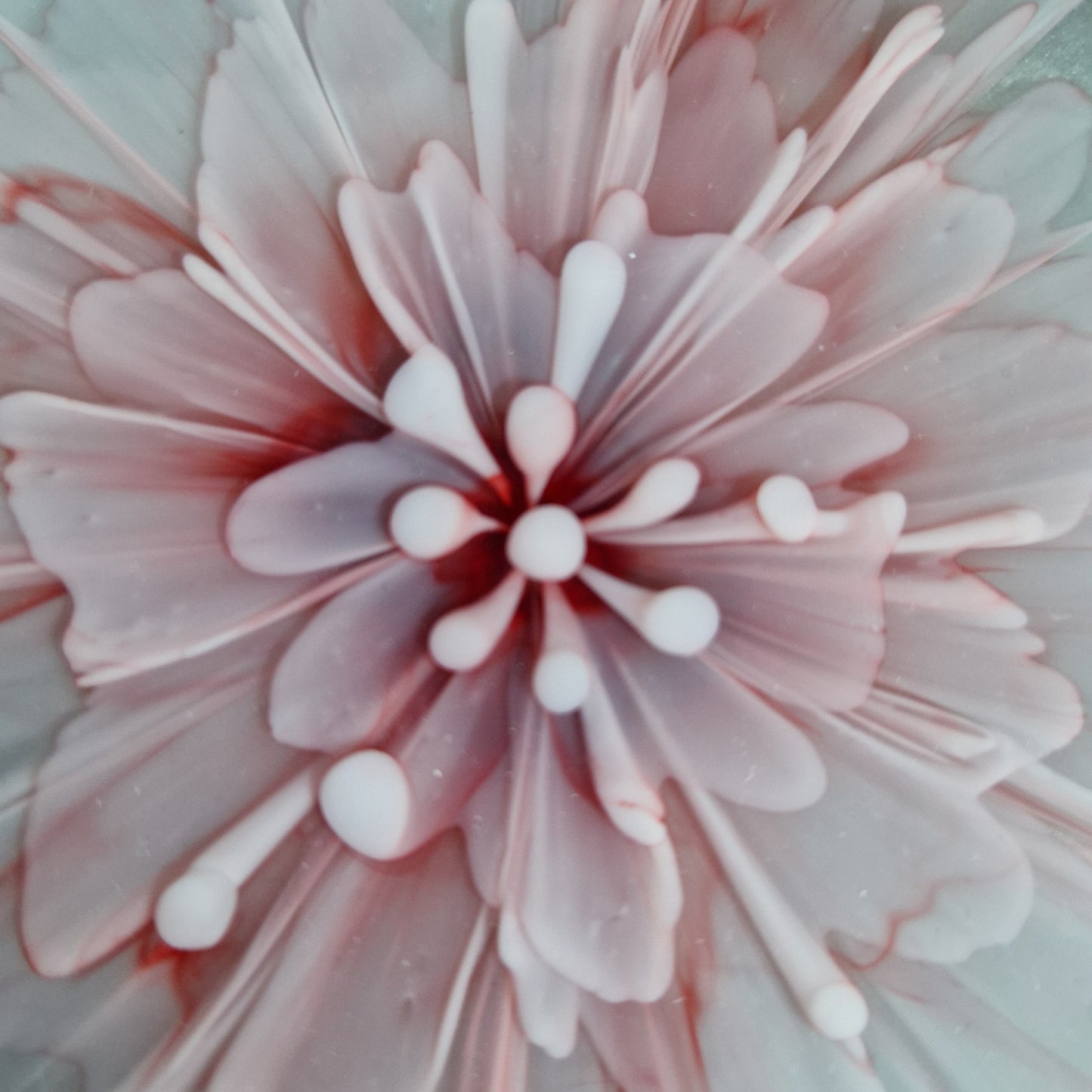 Resin Round Trinket Dish - Red/Silver