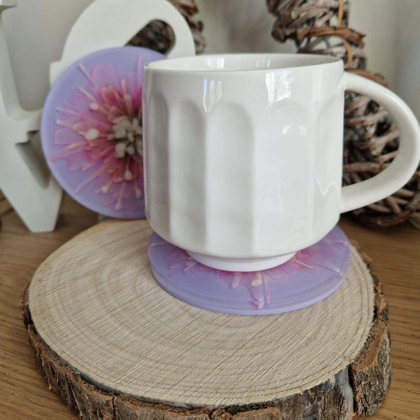 Bloom Coasters - Pair in Lilac and Pink
