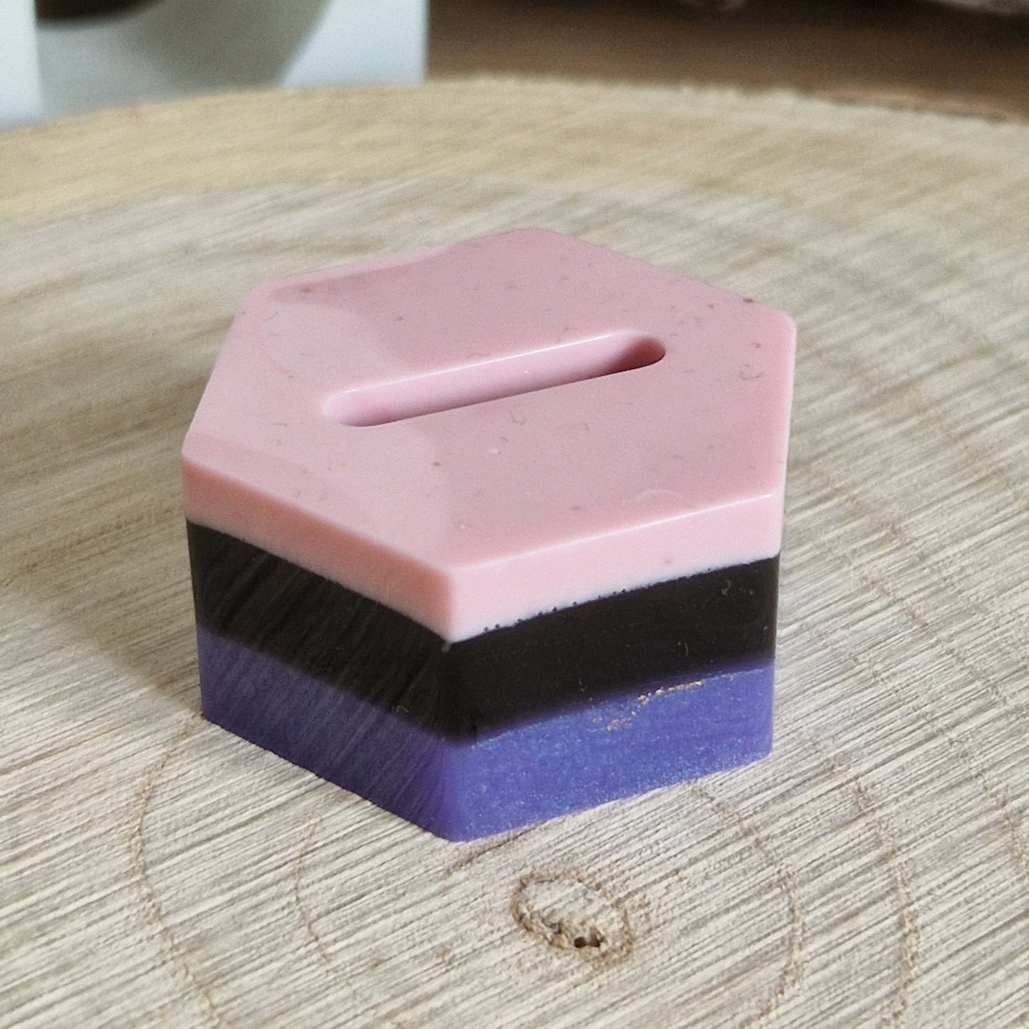 Resin Ring Holder - Stripe Hexagon