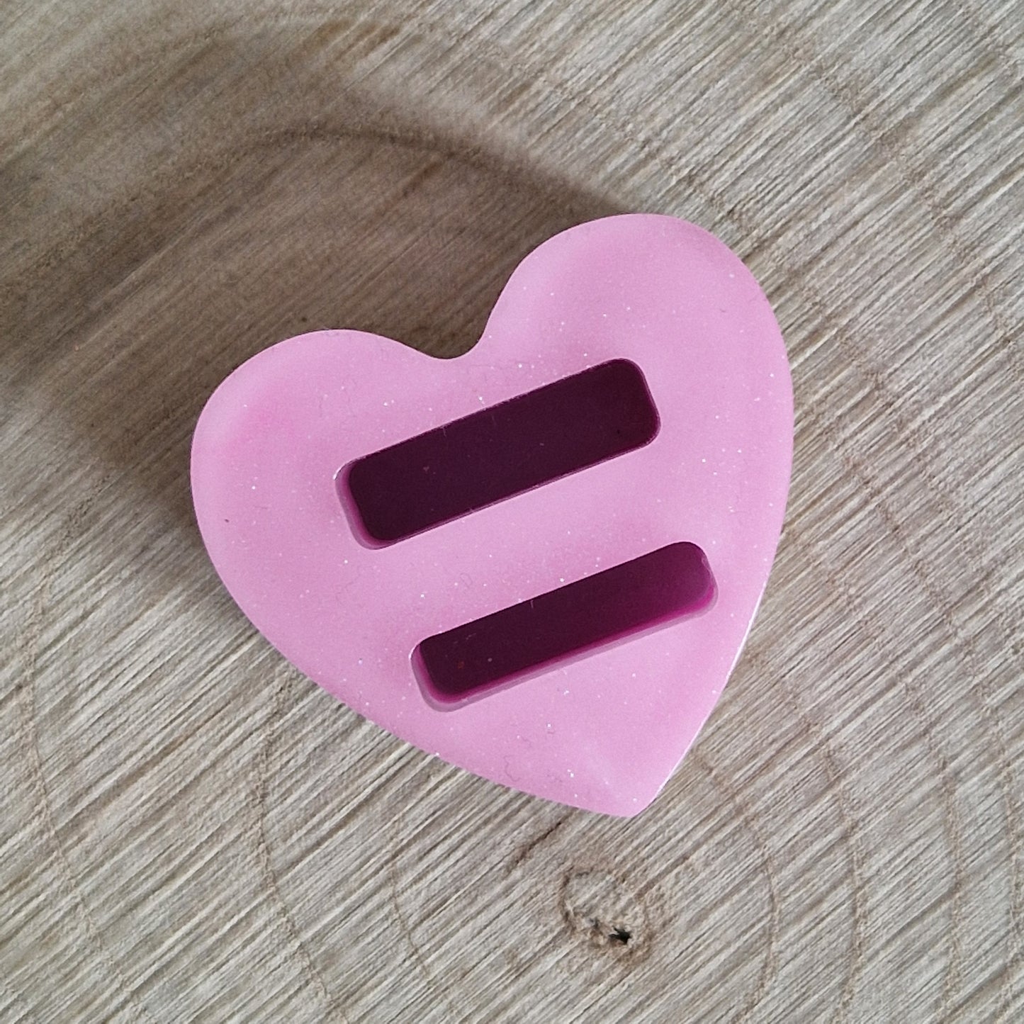 Resin Ring Holder - Pink Purple Heart