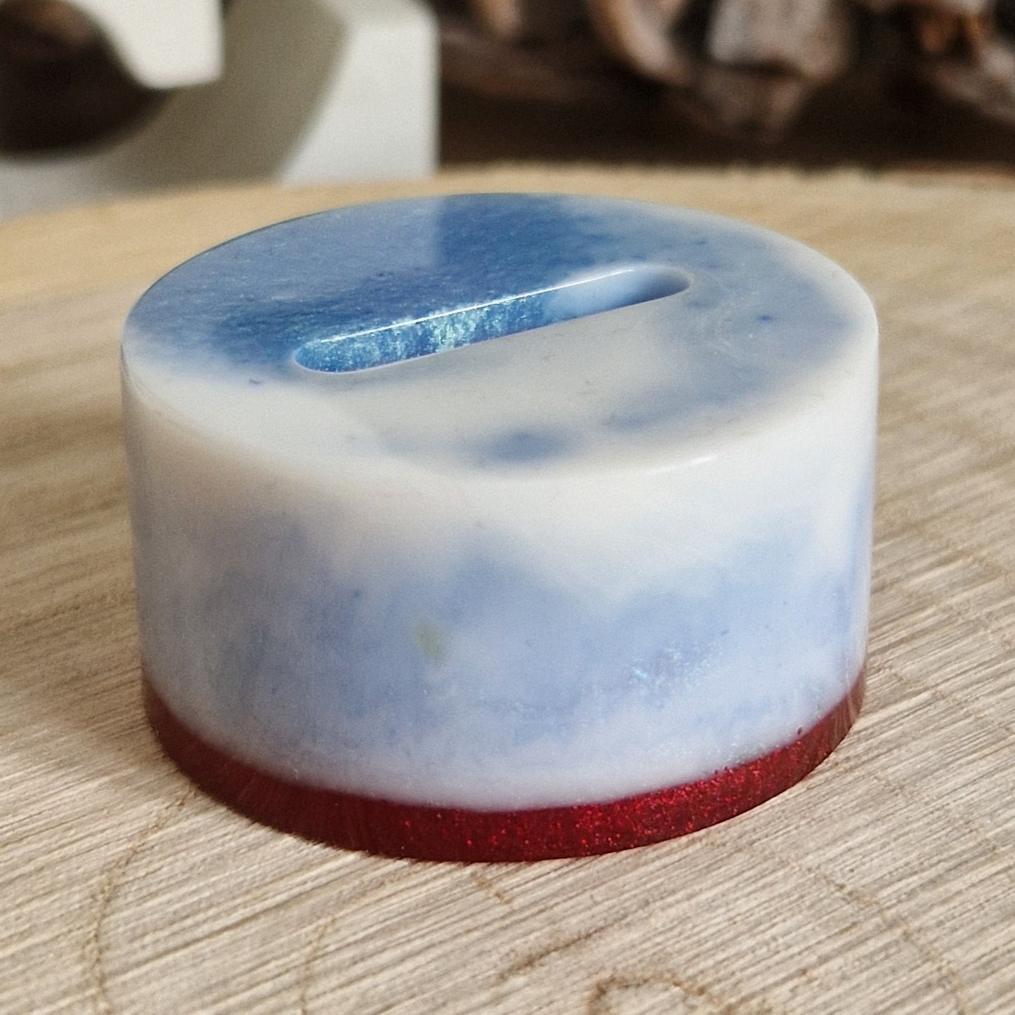 Resin Ring Holder - Sky Blue Circle