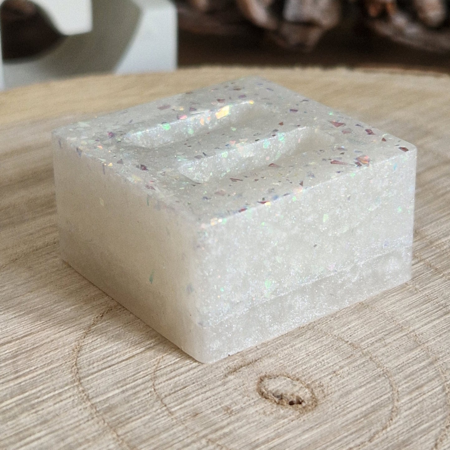 Resin Ring Holder - Snowdrop Sparkle