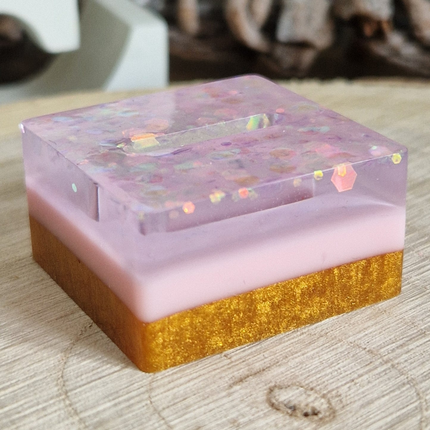 Resin Ring Holder - Lavender Sparkle