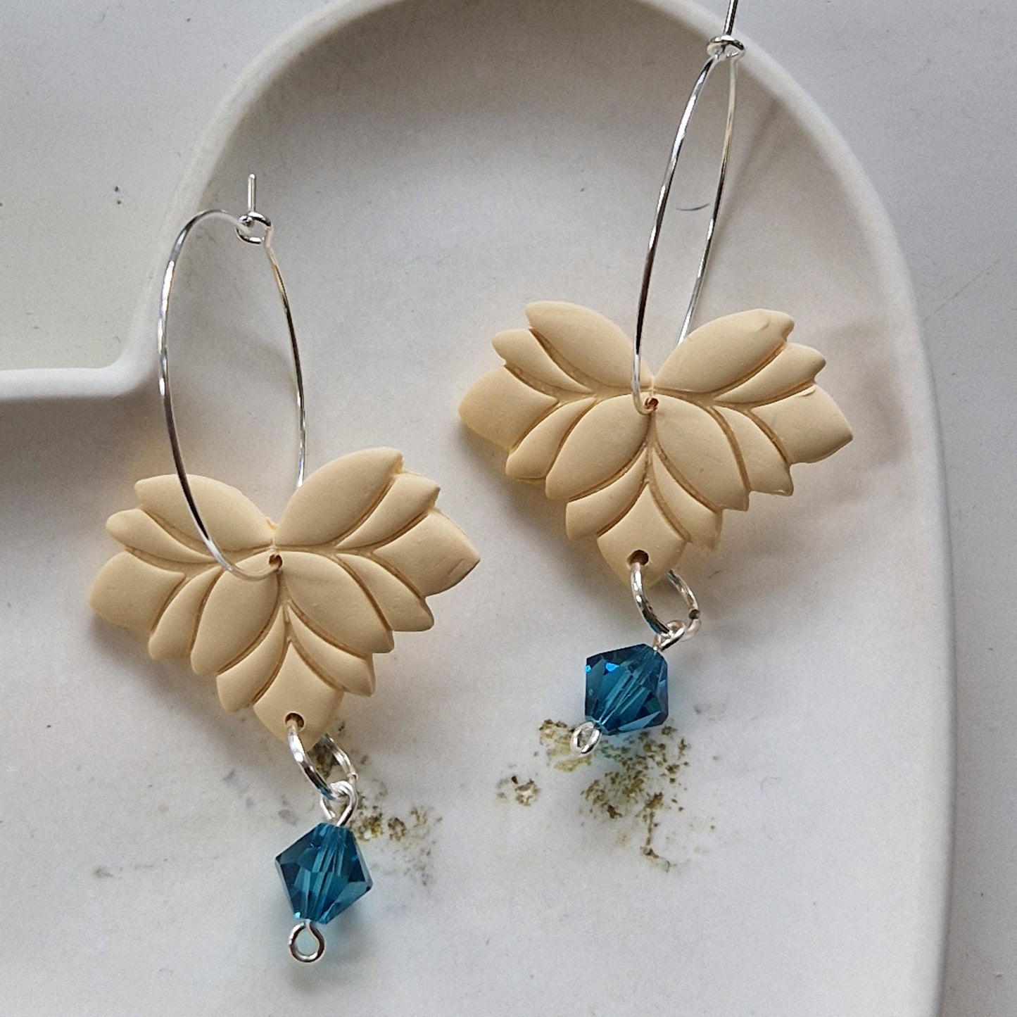 Clay Crystal Earrings - Antonia in Lemon Yellow