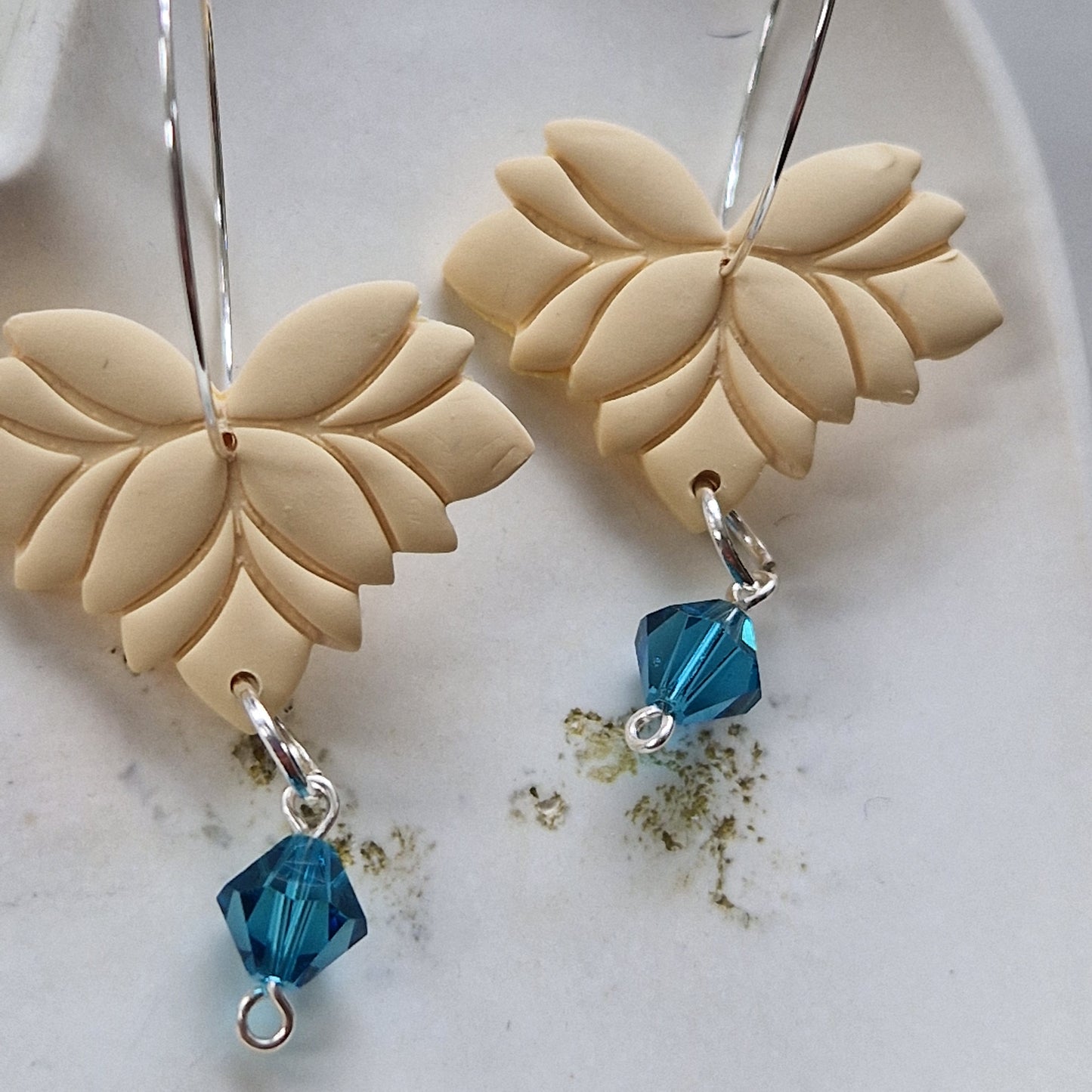 Clay Crystal Earrings - Antonia in Lemon Yellow
