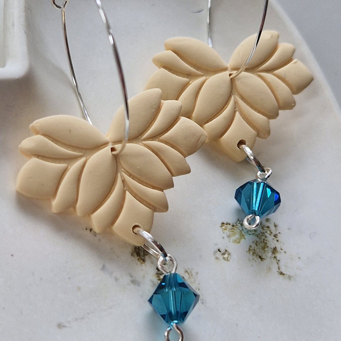 Clay Crystal Earrings - Antonia in Lemon Yellow