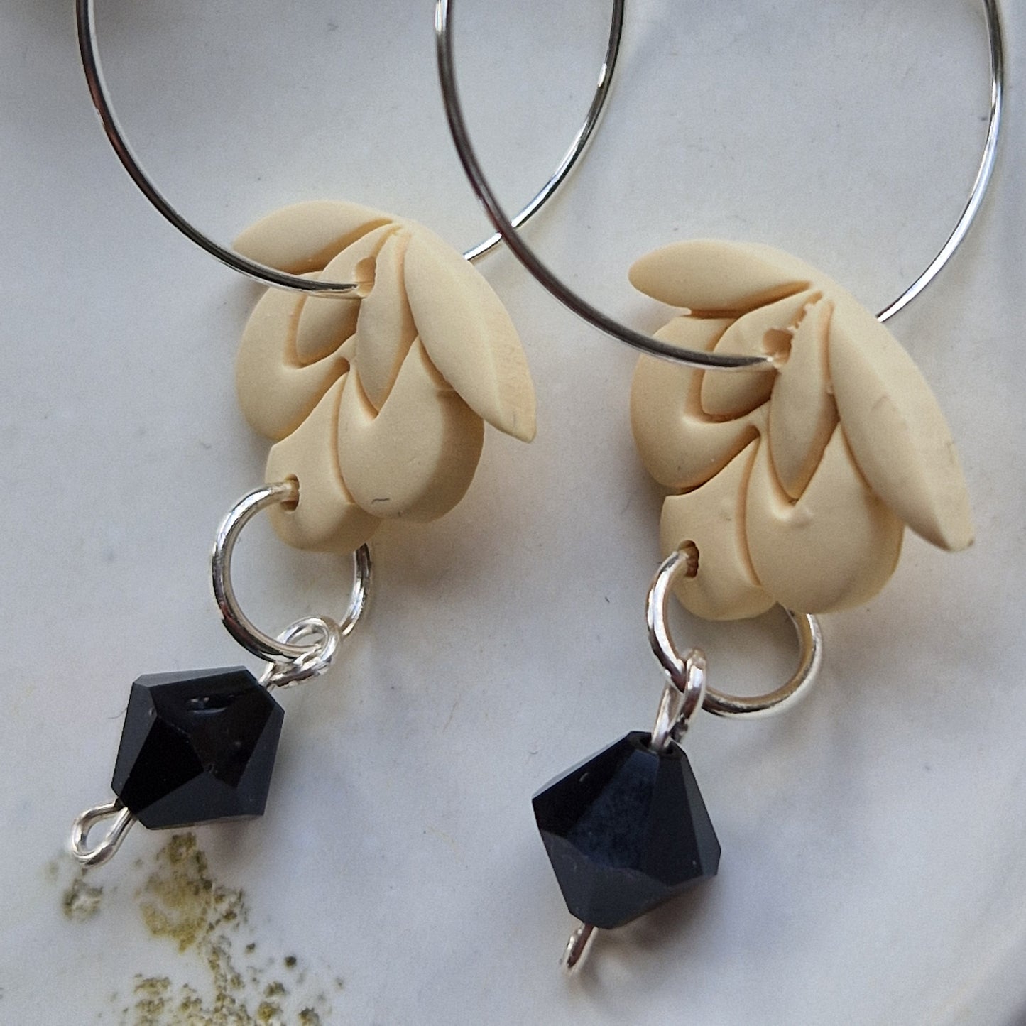 Clay Crystal Earrings - Emilia in Lemon Yellow