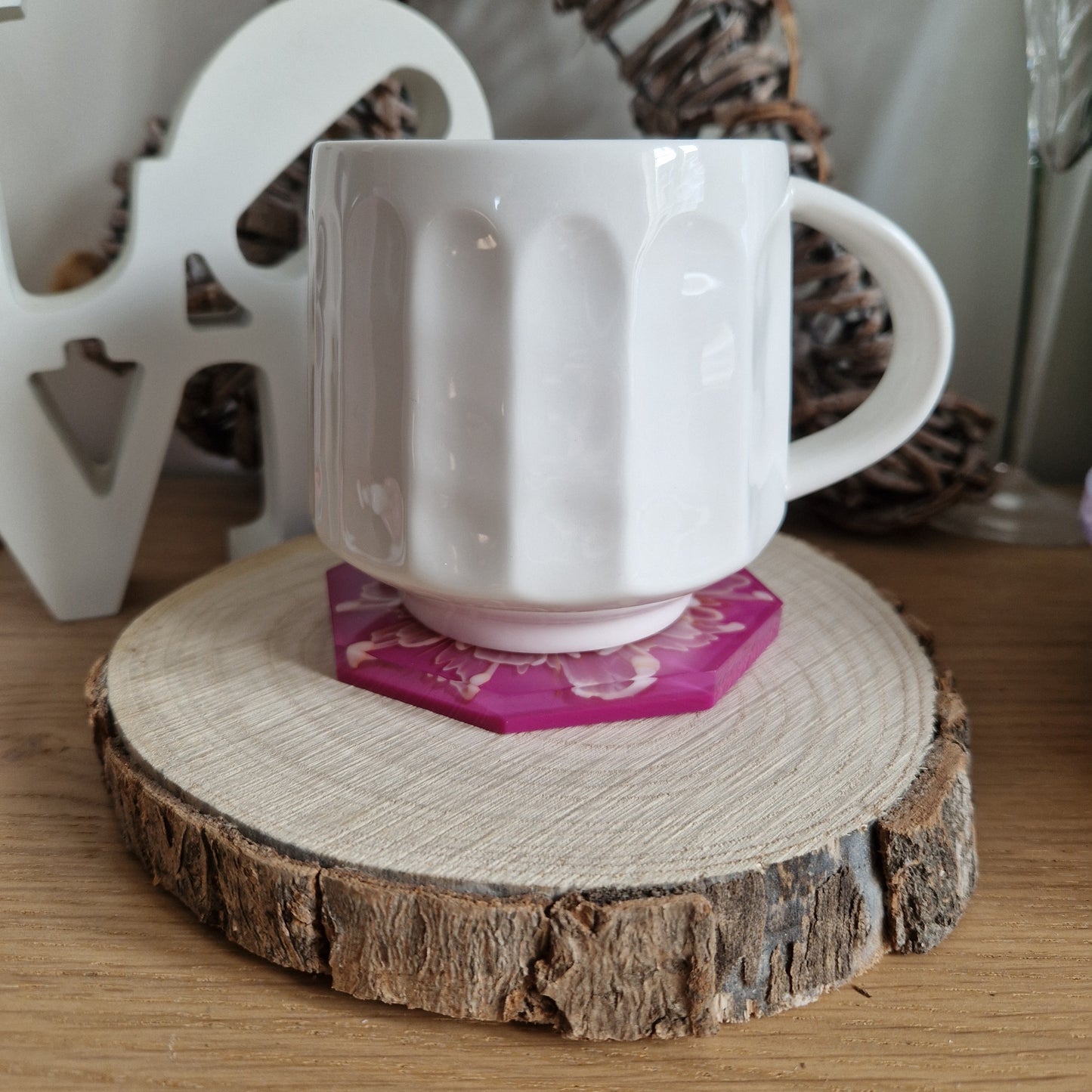 Bloom Coaster - Pink and Orange