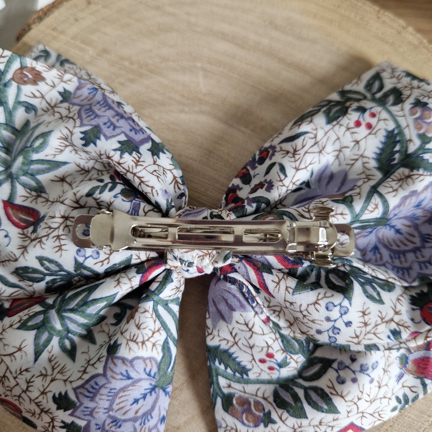 Vintage Liberty large hair bow - lilac paisley print