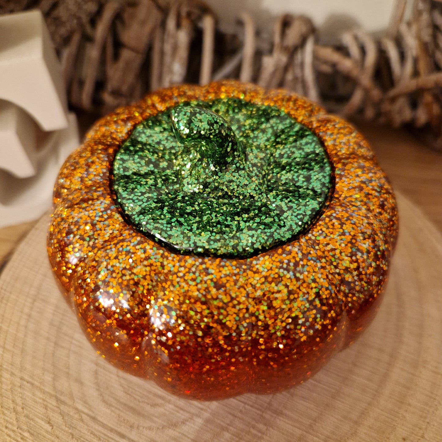 Resin Pumpkin Trinket Pot