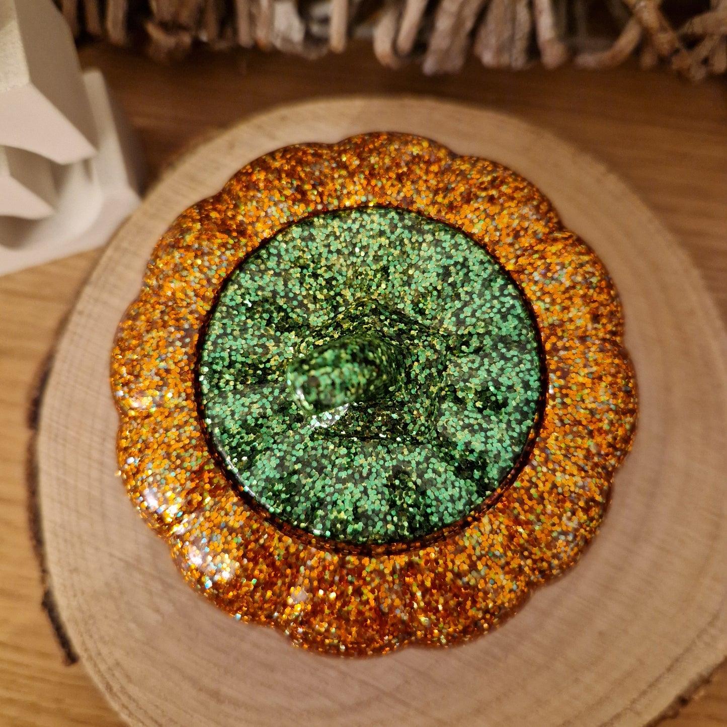 Resin Pumpkin Trinket Pot