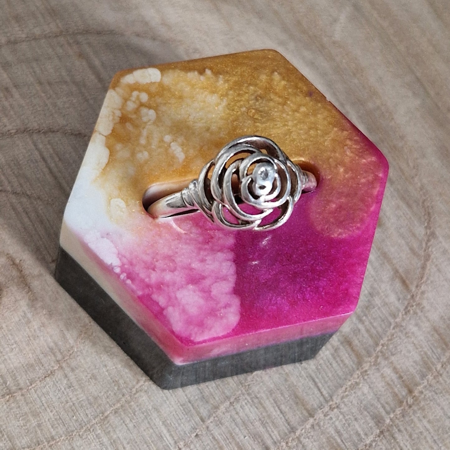 Resin Ring Holder - Marble