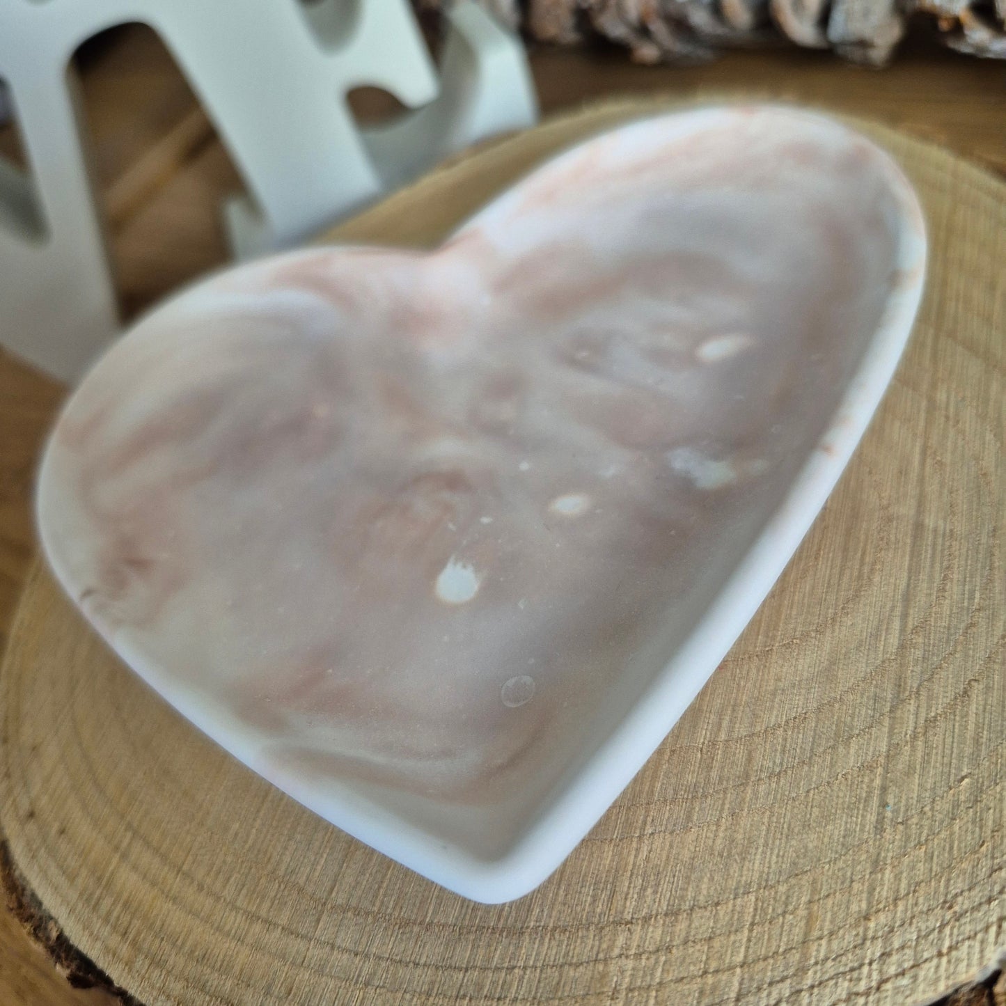 Eco Resin Heart Trinket Dish - Chocolate