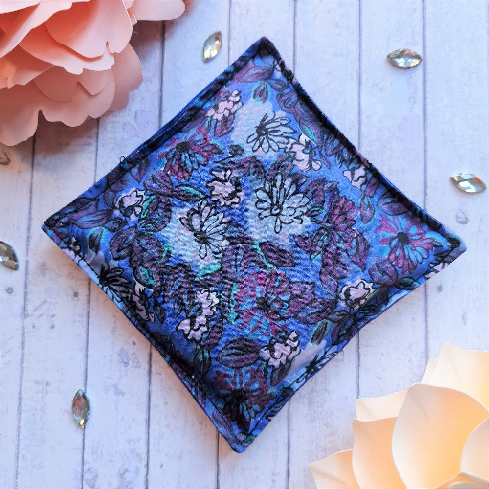 Vintage Liberty print lavender sachet/bag - dark blue floral print