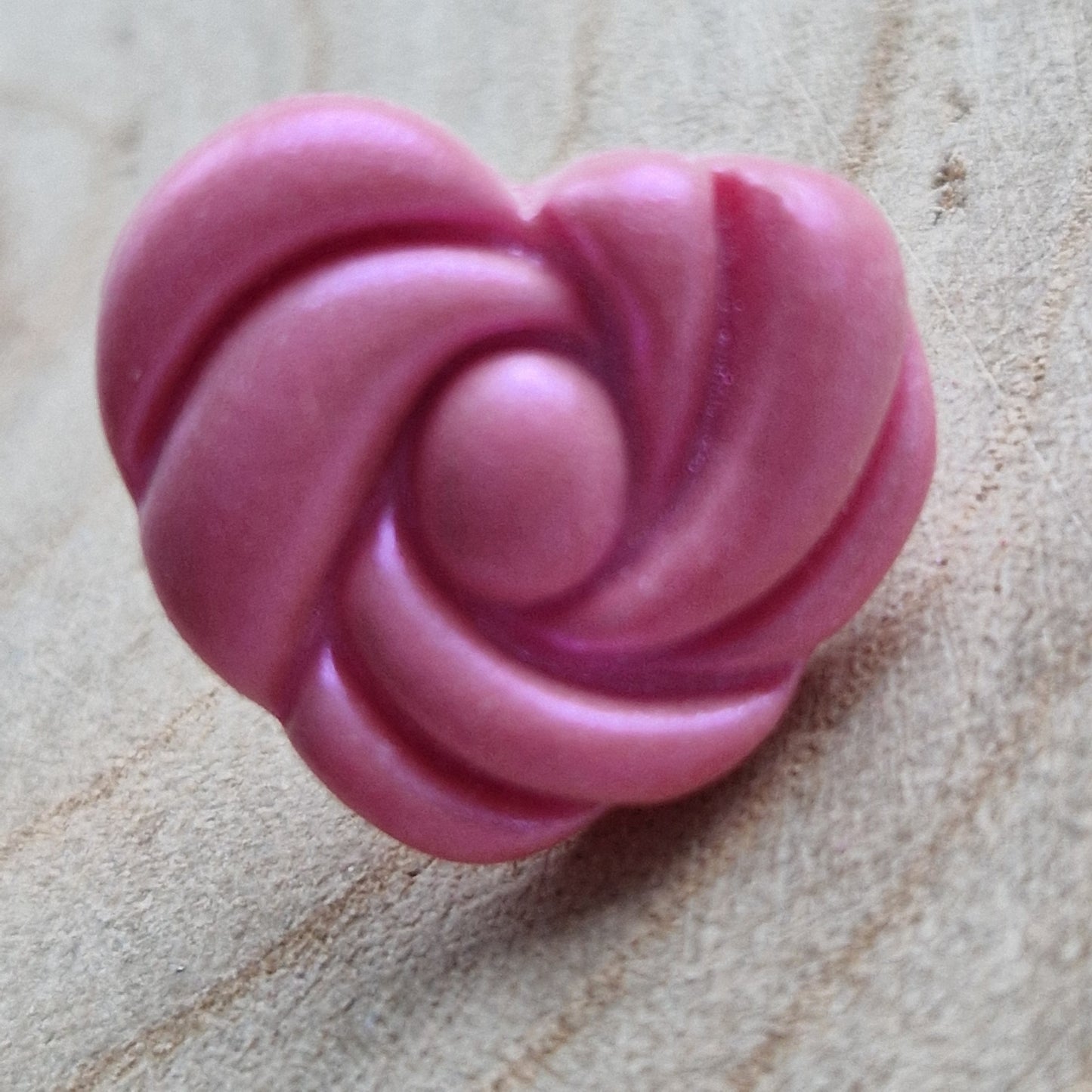 Clay Swirl Heart Stud Earrings - Pink Pearl