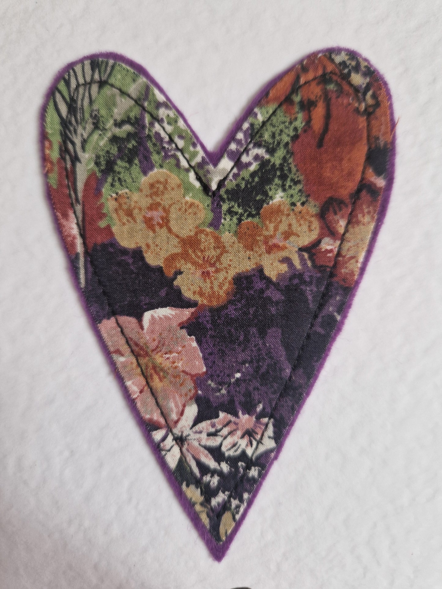 Big hugs card with vintage Liberty heart decoration