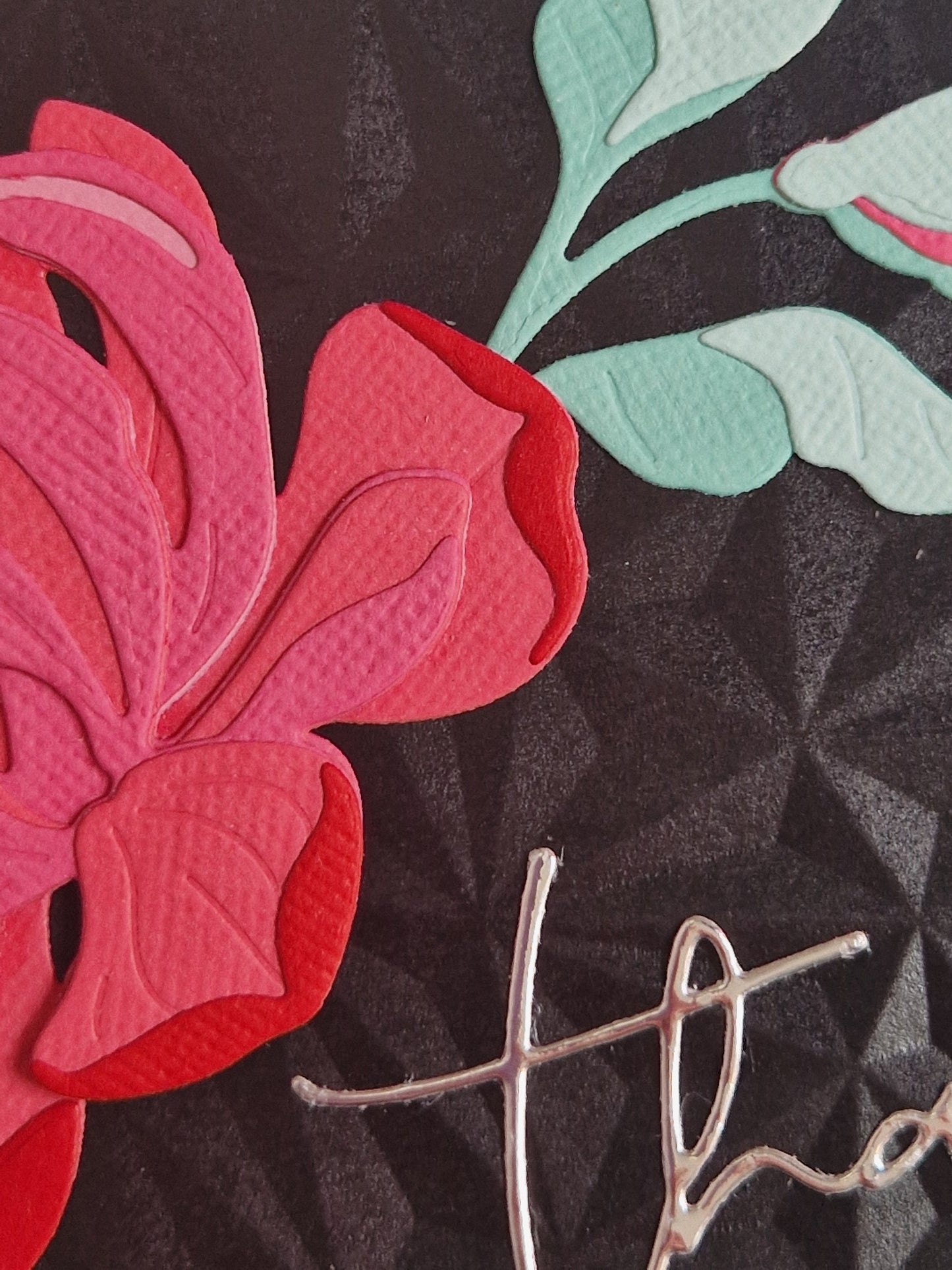 Peony Card - Thanks in Coral