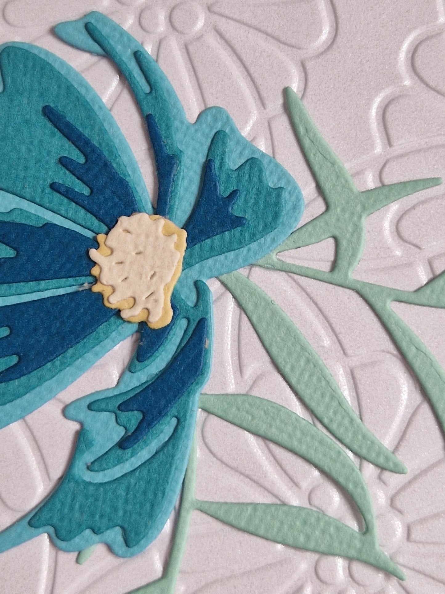 Cosmos Card - Congrats in Turquoise