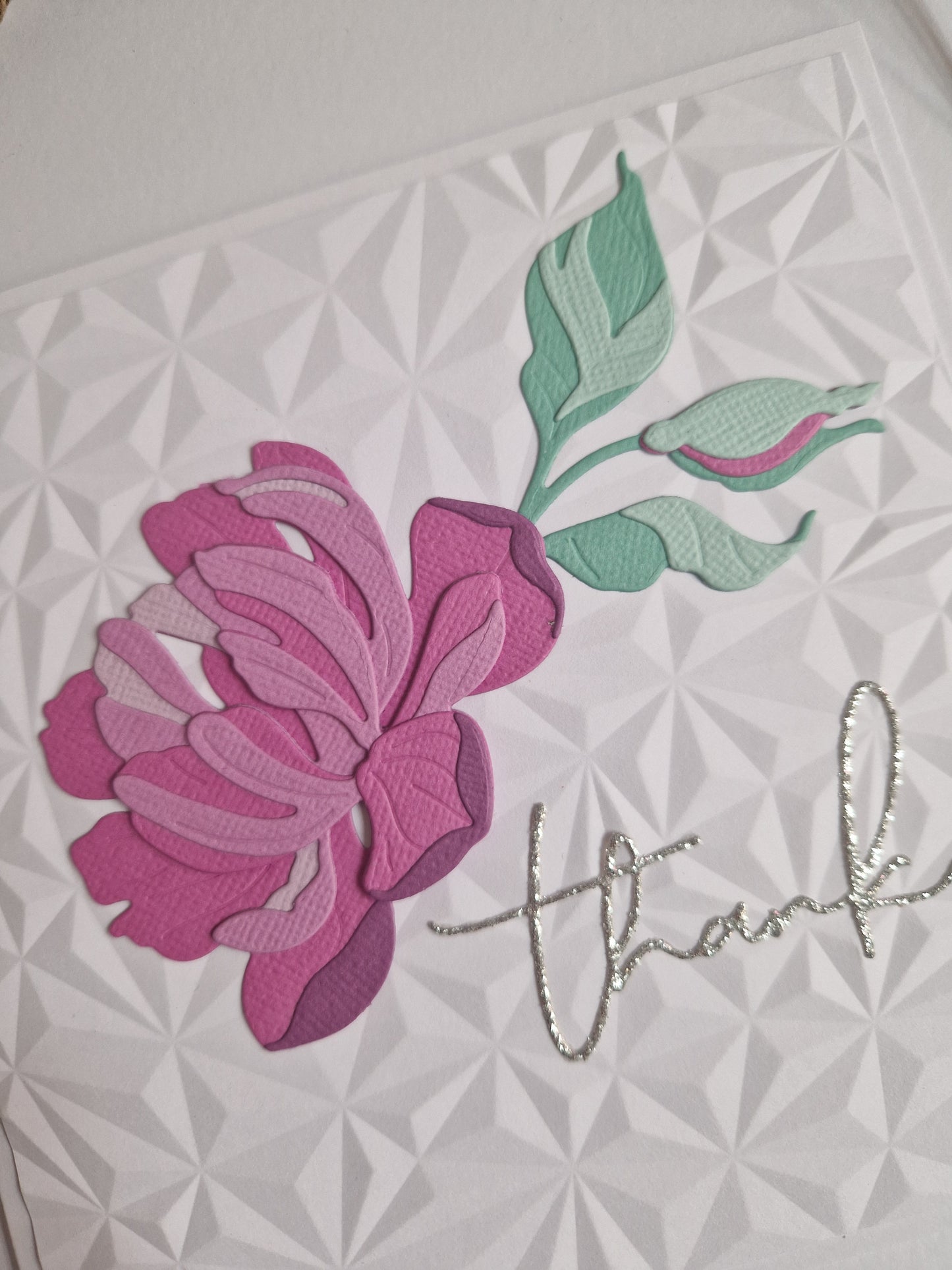 Peony Card - Thanks in Purple