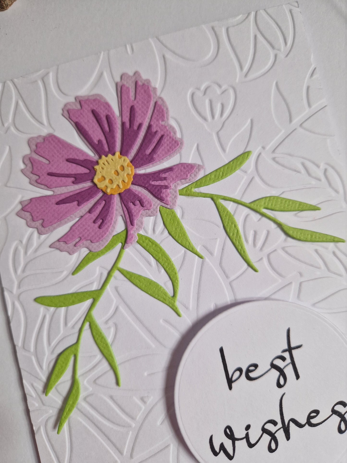 Cosmos Card - Best Wishes in Lilac