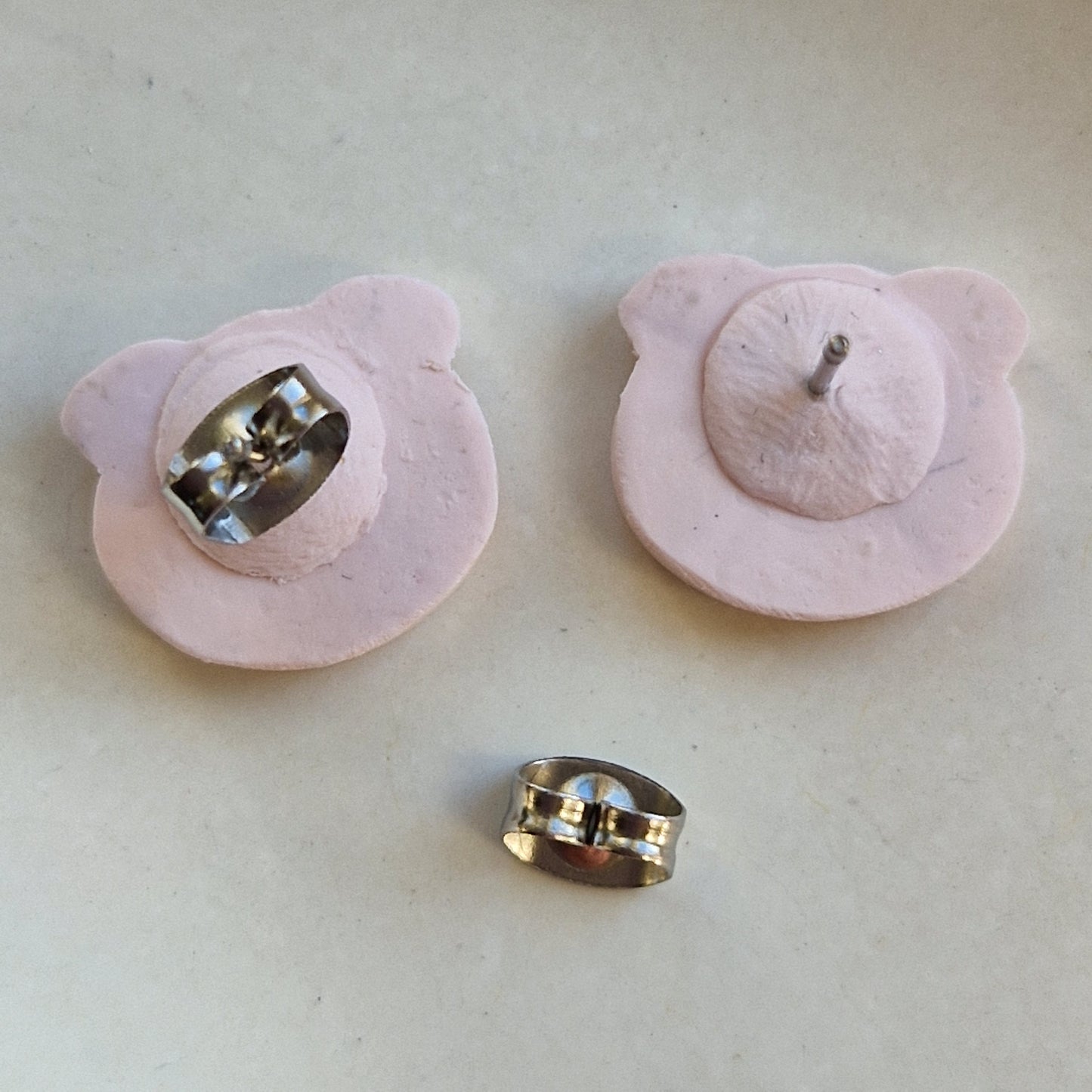 Clay Animal Stud Earrings - Piggies