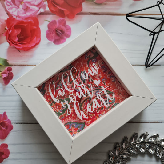 Vintage Liberty Uplifting Quote Frame - Follow your heart