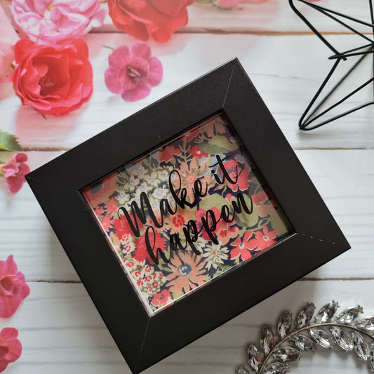 Vintage Liberty Uplifting Quote Frame - Make it happen