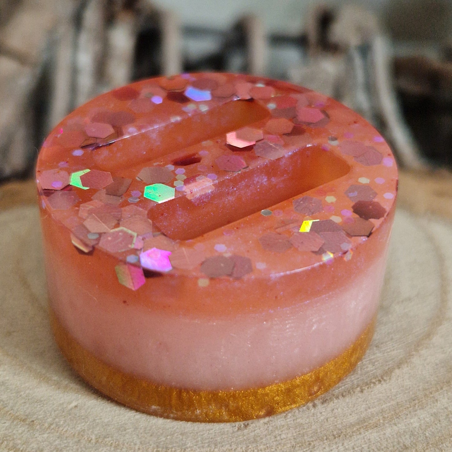 Resin Ring Holder - Strawberry Cheesecake Double Slot