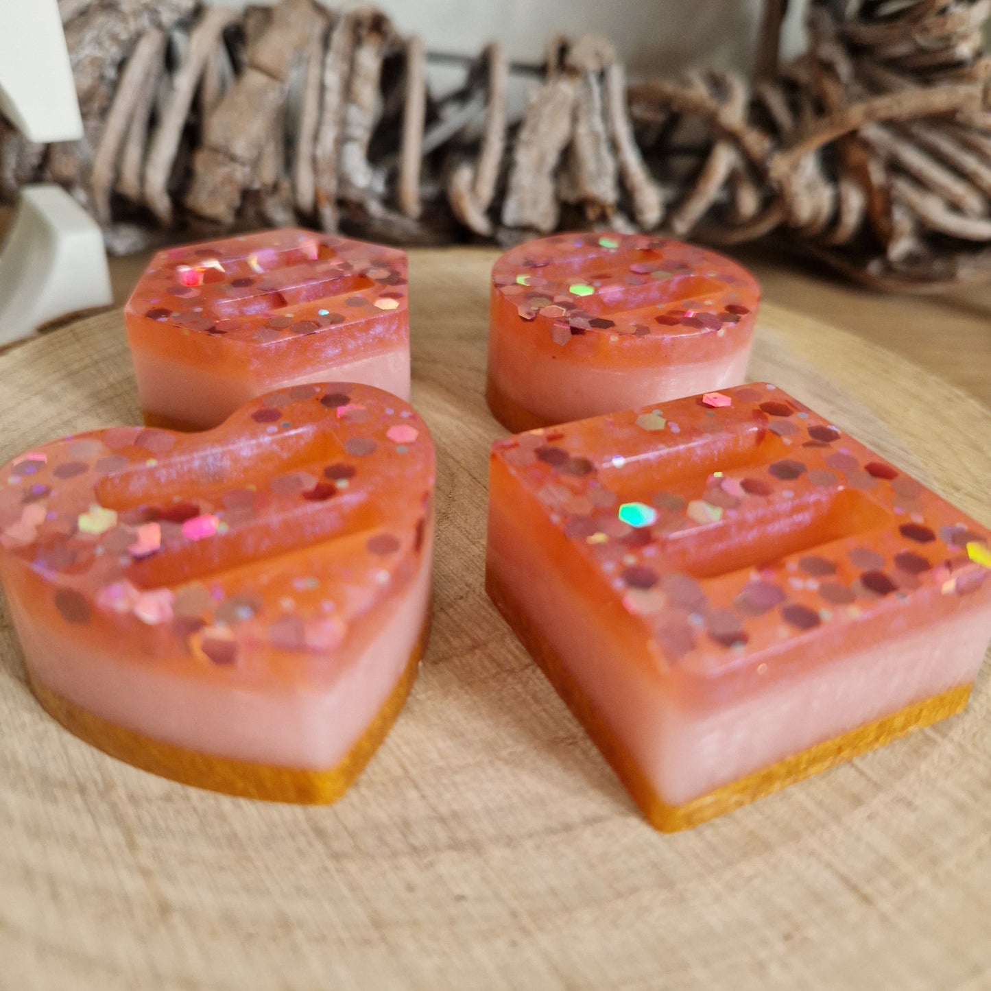 Resin Ring Holder - Strawberry Cheesecake Double Slot