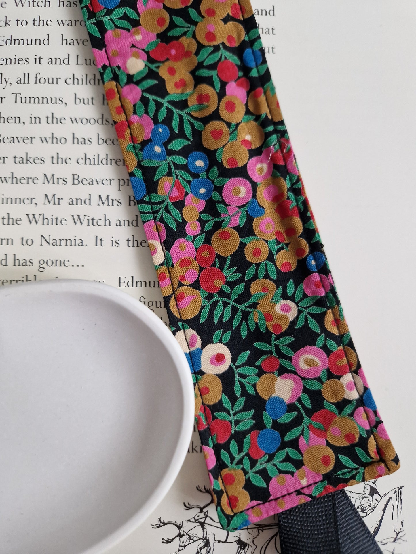 Vintage Liberty Print Bookmark - Tan Berry