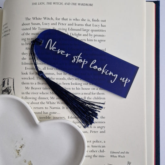 Quote Bookmark - Never stop looking up